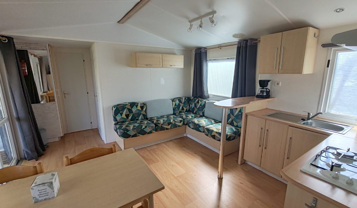 séjour cuisine mobil home 2 chambres
